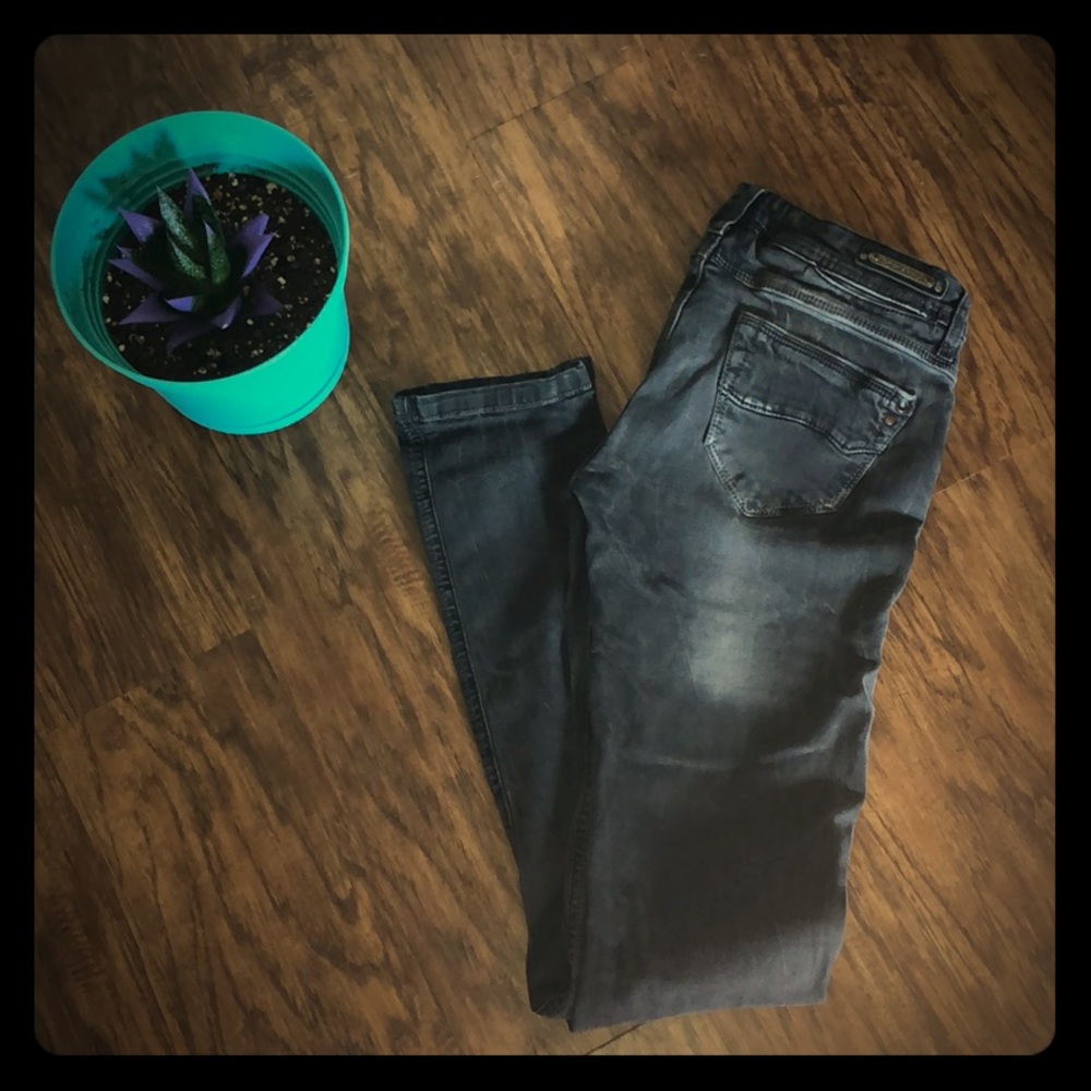 Fishbone charcoal jeans